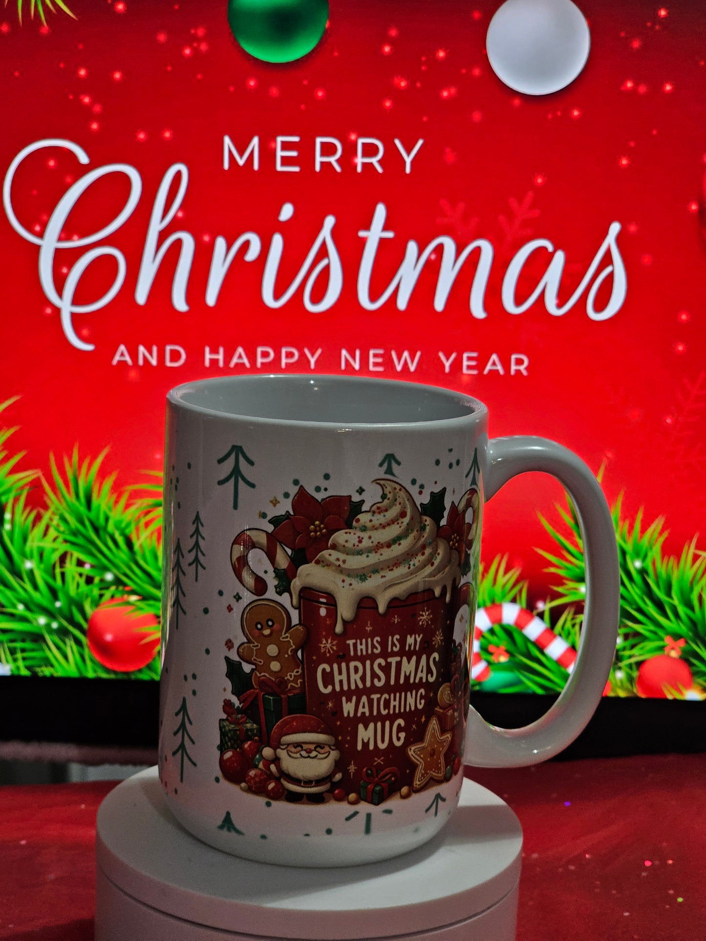 Christmas Watching Mug 15oz