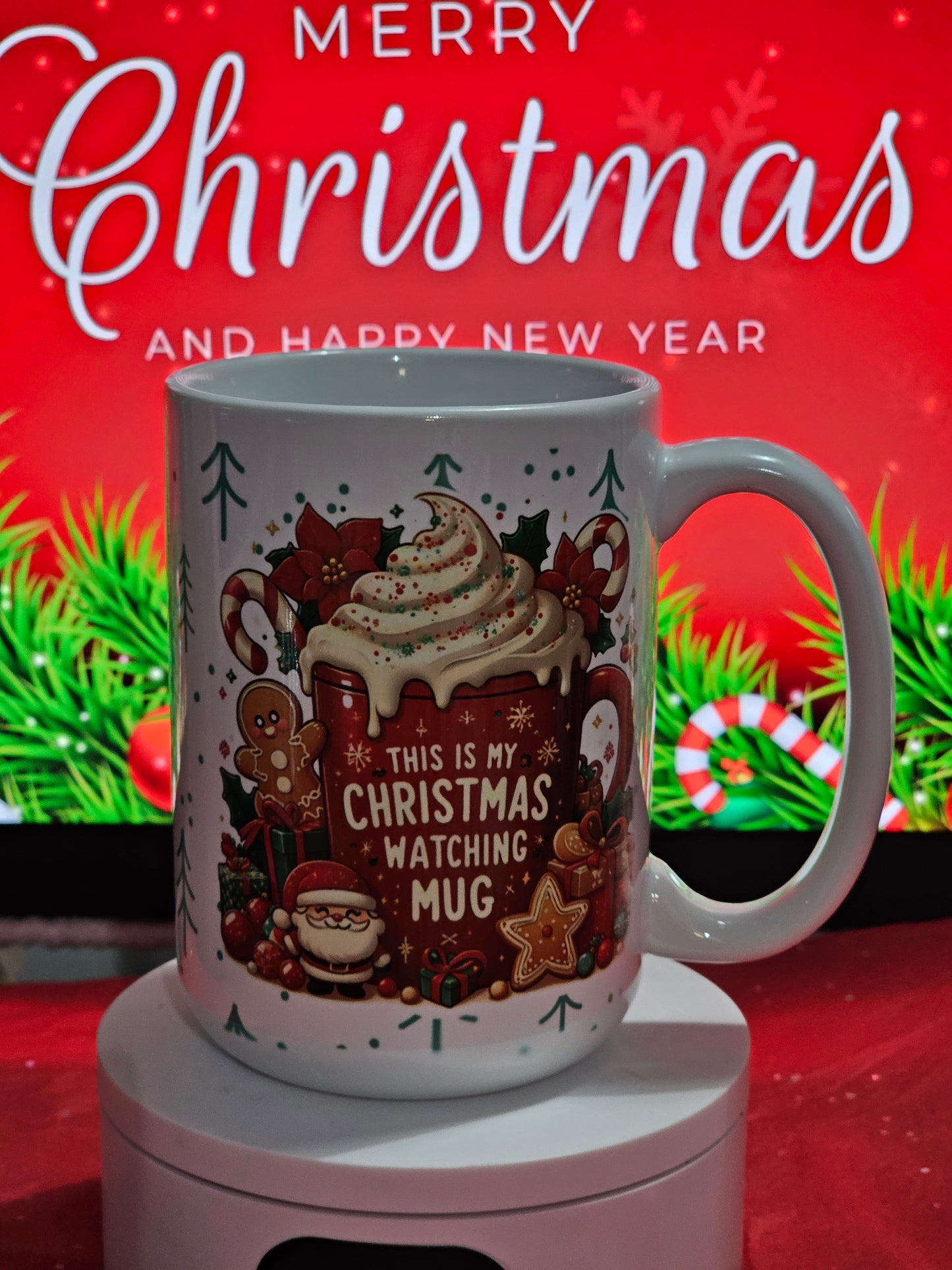 Christmas Watching Mug 15oz