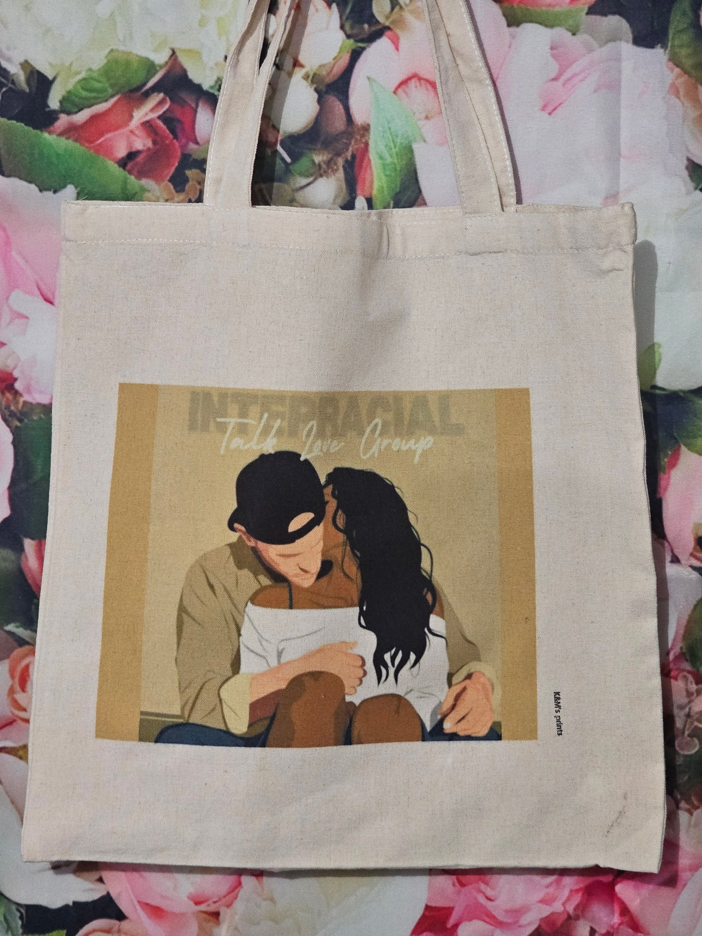 Interracial Talk Love Group Tote
