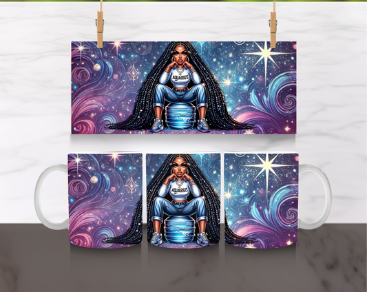 Zodiac Girls w/Braids 11 or 15 oz Mug
