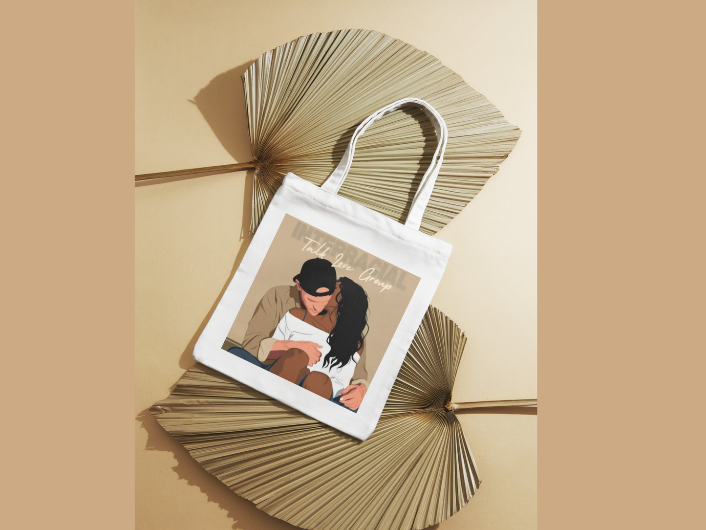 Interracial Talk Love Group Tote